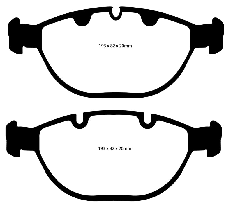 EBC 02-04 BMW X5 4.6 Yellowstuff Front Brake Pads - DP41472R