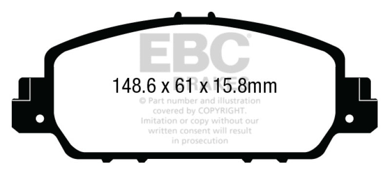 EBC 13+ Honda Accord Coupe 2.4 EX Greenstuff Front Brake Pads - DP23014
