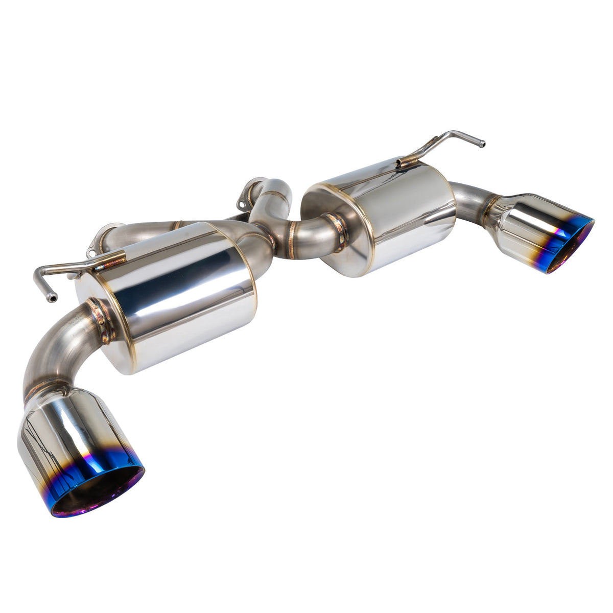 Remark Nissan 370Z (Z34) V2 Axle Back Exhaust w/ Burnt Stainless Steel Double Wall Tip - RK-A2063N-01P