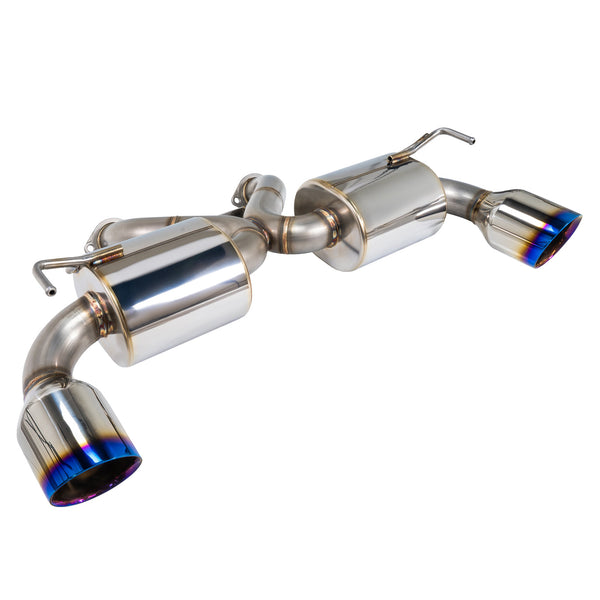 Remark Nissan 370Z (Z34) V2 Axle Back Exhaust w/ Burnt Stainless Steel Double Wall Tip - RK-A2063N-01P