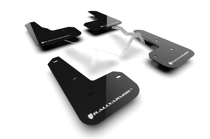 Rally Armor 23-24 Acura Integra Type S Black Mud Flap w/ White Logo - MF129-UR-BLK-WH