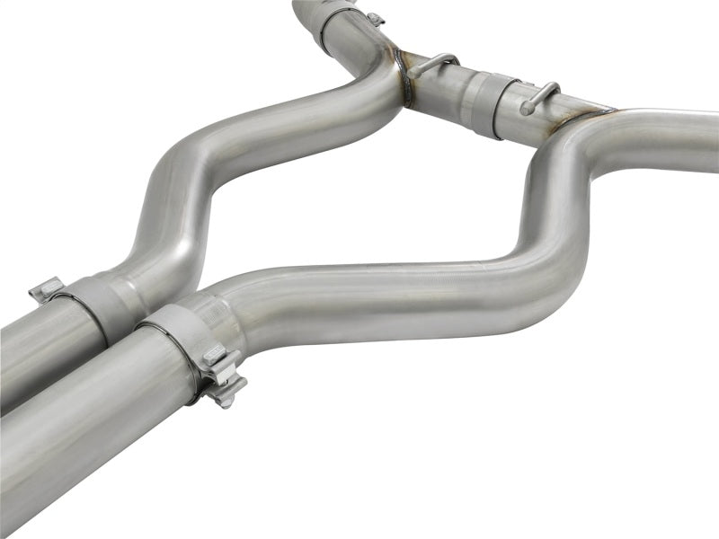 aFe MACHForce XP 3in 304 SS Loud Tone Cat-Back w/ Black Tips 15-17 Ford Mustang V6-3.7L/V8-5.0L - 49-33087-B