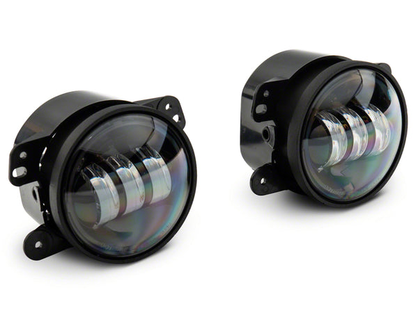 Raxiom 07-23 Jeep Wrangler JK & JL Axial Series Tri-Bar LED Fog Lights- Amber - J130810 for 2007-2026 Jeep Wrangler - front v