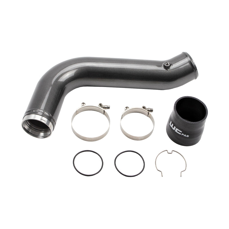 Wehrli 17-19 GM Duramax L5P Passenger Side 3.5in Intercooler Pipe - Bengal Grey - WCF100530-BG