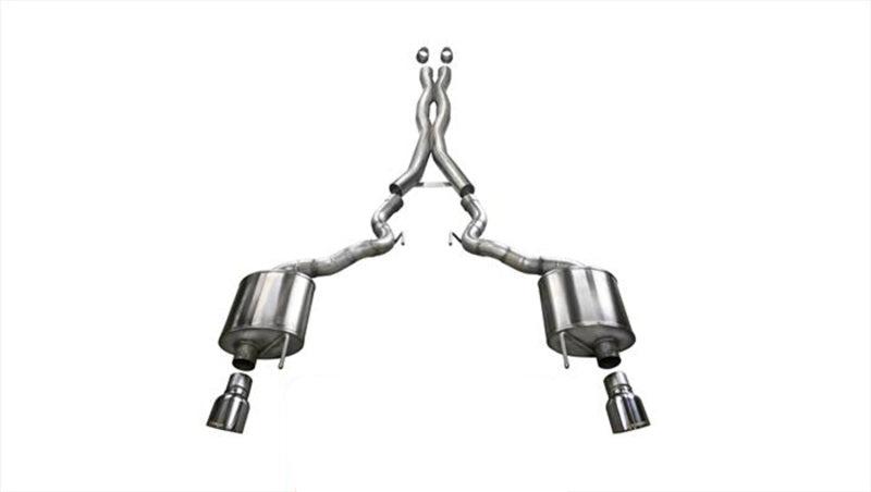 Corsa 2015-2017 Ford Mustang GT Convertible 5.0L V8 Polished Xtreme Dual Rear Exit Exhaust - 14342