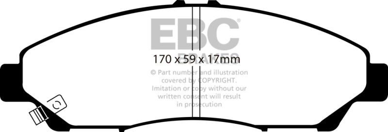 EBC 07-13 Acura MDX 3.7 Greenstuff Front Brake Pads - DP61801