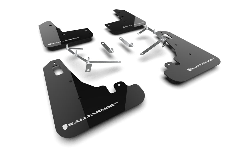 Rally Armor 22-24 Subaru BRZ / Toyota GR86 Black UR Mud Flap w/White Logo - MF99-UR-BLK-WH