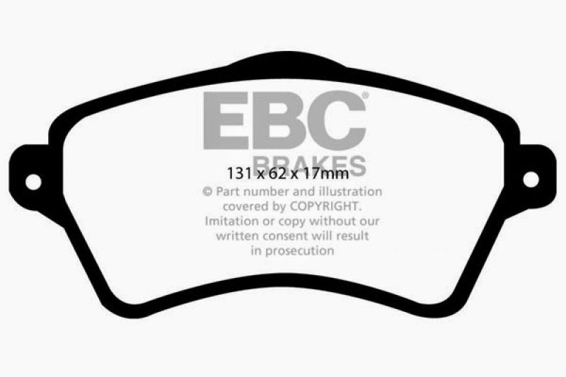 EBC 01-05 Land Rover Freelander 2.5 Ultimax2 Front Brake Pads - UD926