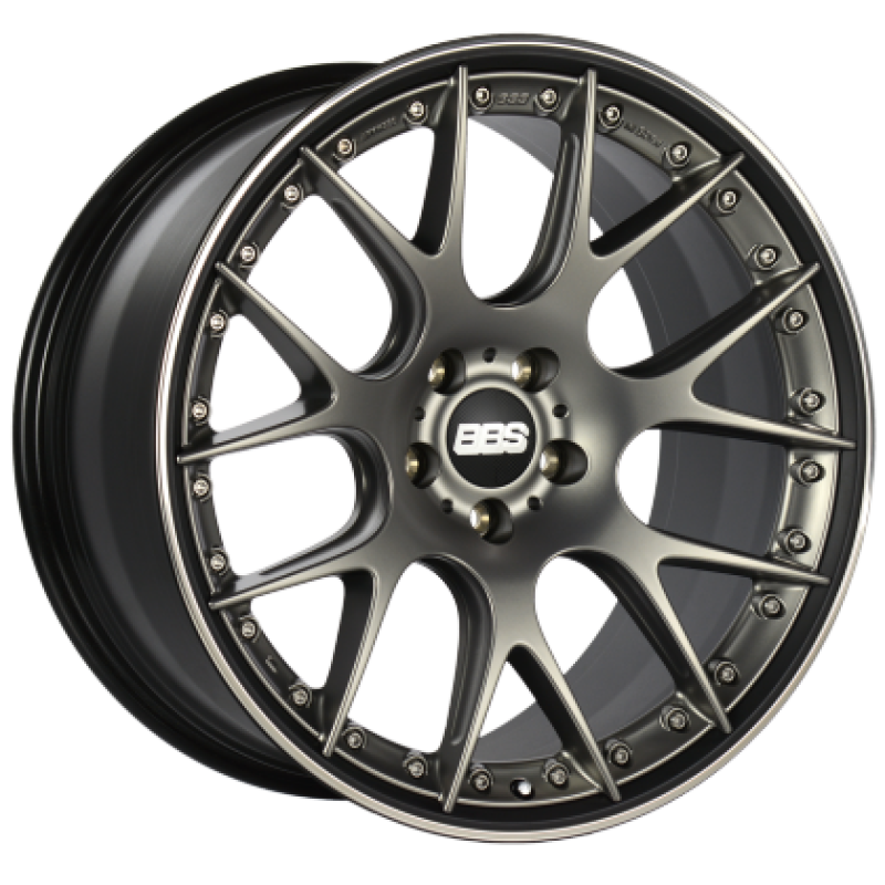 BBS CH-RII 20x9 5x120 ET25 Satin Platinum Center Black Lip SS Rim Prot Wheel -82mm PFS/Clip Req - CH653PBPO