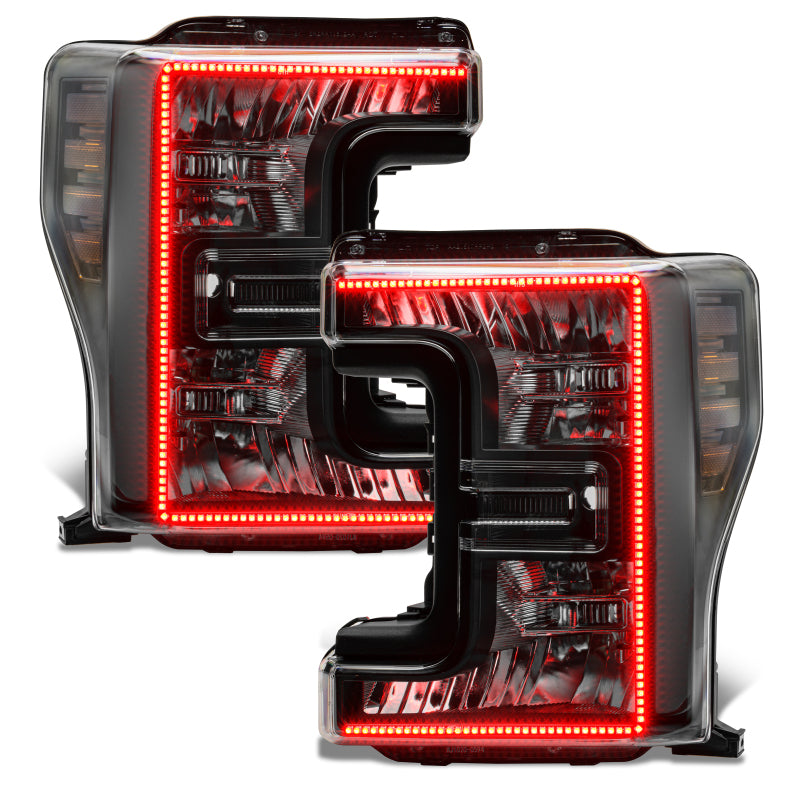 Oracle 17-19 Ford F-250 SD Dynamic Pre-Assembled Headlights - Halogen - Black Edition - SEE WARRANTY - 8203-332