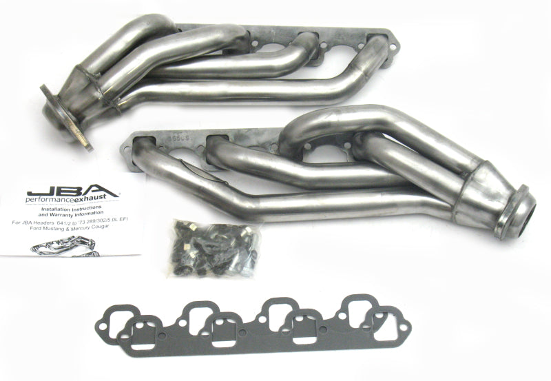 JBA 65-73 Ford Mustang 260-302 SBF 1-5/8in Primary Raw 409SS Mid Length Header - 1650S