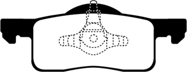 EBC 02-06 Ford Expedition 4.6 2WD Ultimax2 Rear Brake Pads - UD935 for 2002-2006 Ford Expedition - front view