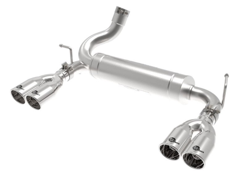 aFe Vulcan Series 2.5in 304 SS Axle-Back Exhaust Polished 07-18 Jeep Wrangler (JK) V6-3.6/3.8L - 49-38086-P