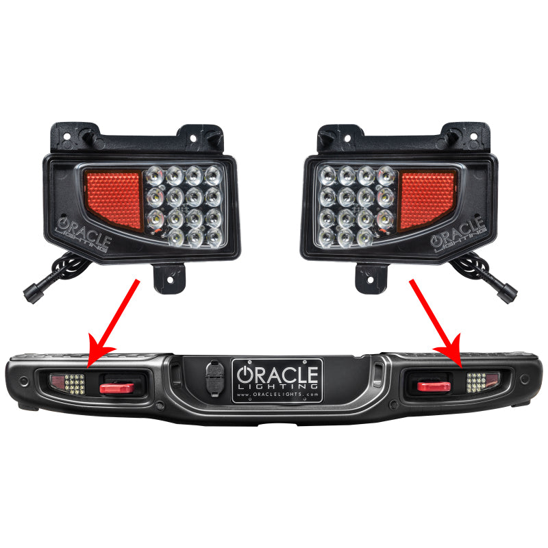 Oracle Jeep Gladiator JT Rear Bumper LED Reverse Lights w/ Plug & Play Harness - 6000K SEE WARRANTY - 5881-504