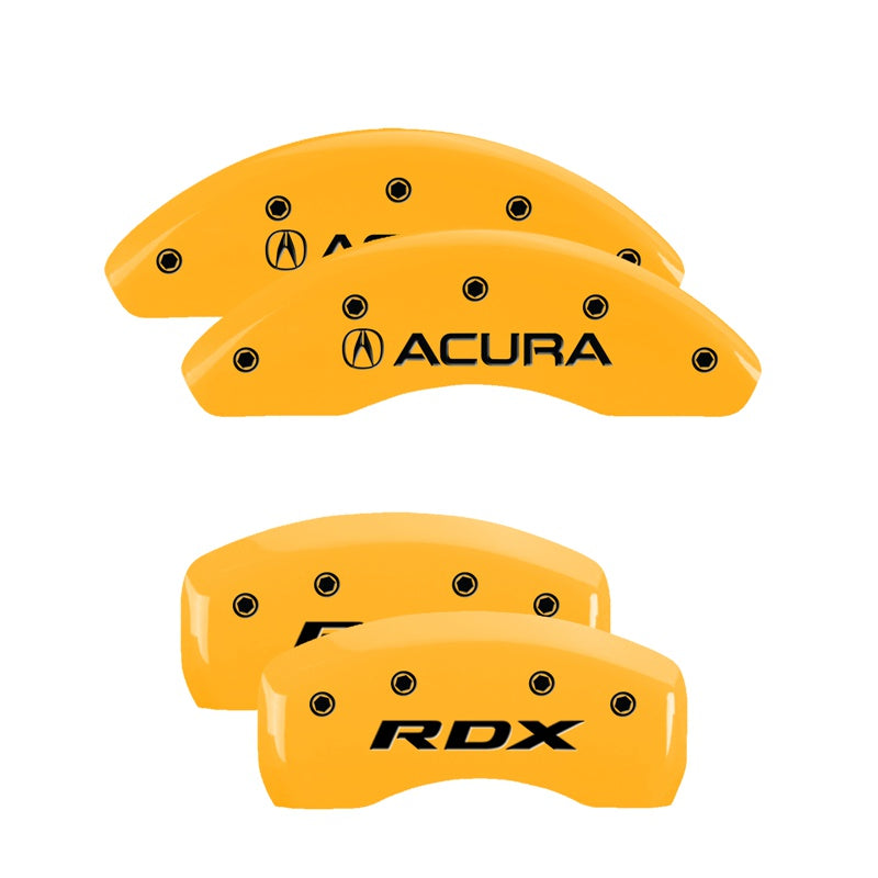 MGP 4 Caliper Covers Engraved Front Acura Rear TLX Yellow Finish Black Char 2019 Acura RDX - 39024SRDXYL