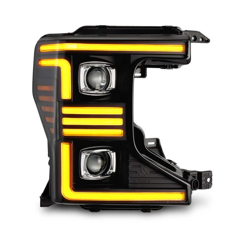 AlphaRex 20-22 Ford F150 Pro-Series Projector Headlights Black w/ Activation Light / Seq. Sig. / DRL - 880344