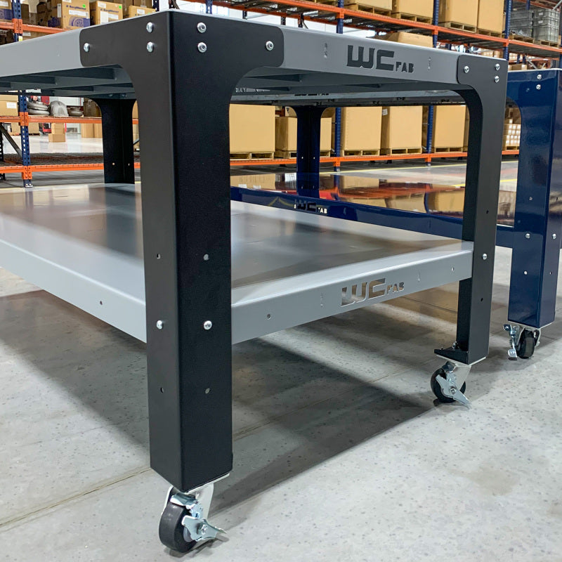 Wehrli Modular Steel Work Bench Top/Shelf Kit - 34in Tall x .120in Thick (Raw Steel) - WCF25-34-120-RAW