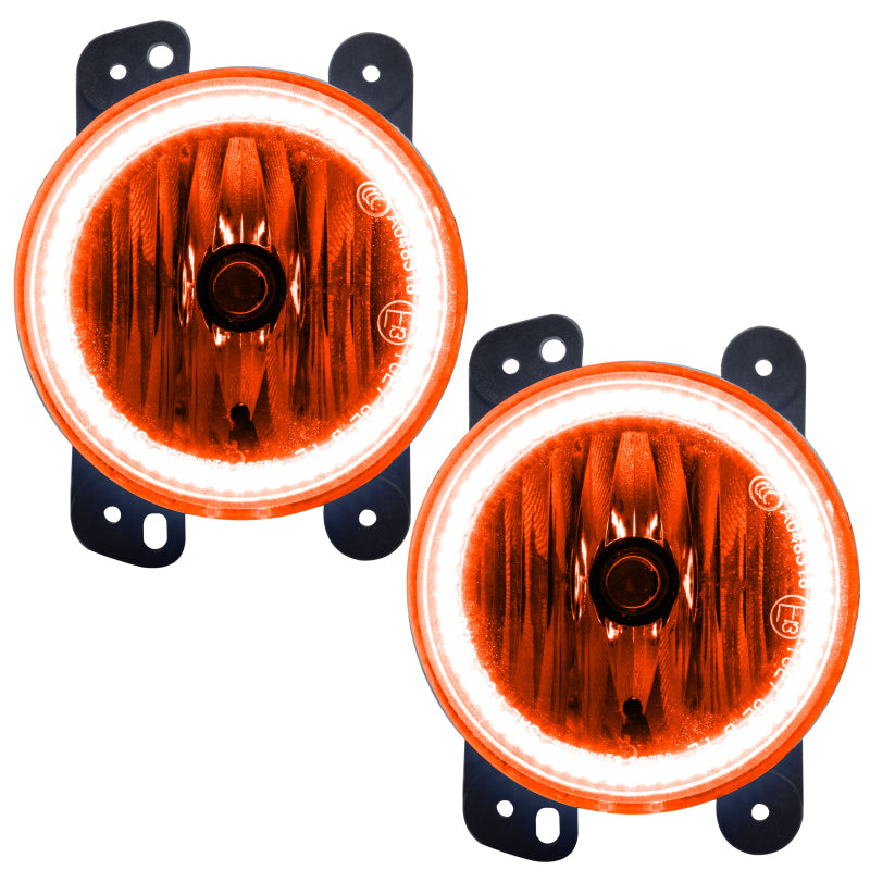 Oracle Lighting 10-15 Jeep Wrangler JK Pre-Assembled LED Halo Fog Lights -Amber SEE WARRANTY - 7159-005