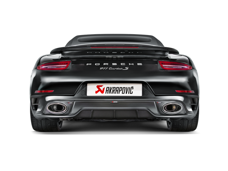 Akrapovic 14-15 Porsche 911 Turbo/Turbo S (991) Slip-On Line (Titanium) w/ Carbon Titanium Tips - S-PO991TSO-HT