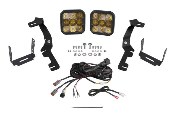 Diode Dynamics Stage Series Ditch Light Kit for 2019-Present Ram SS5 - Sport Yellow Combo - DD7604 for 2019-2024 Ram 1500 - f