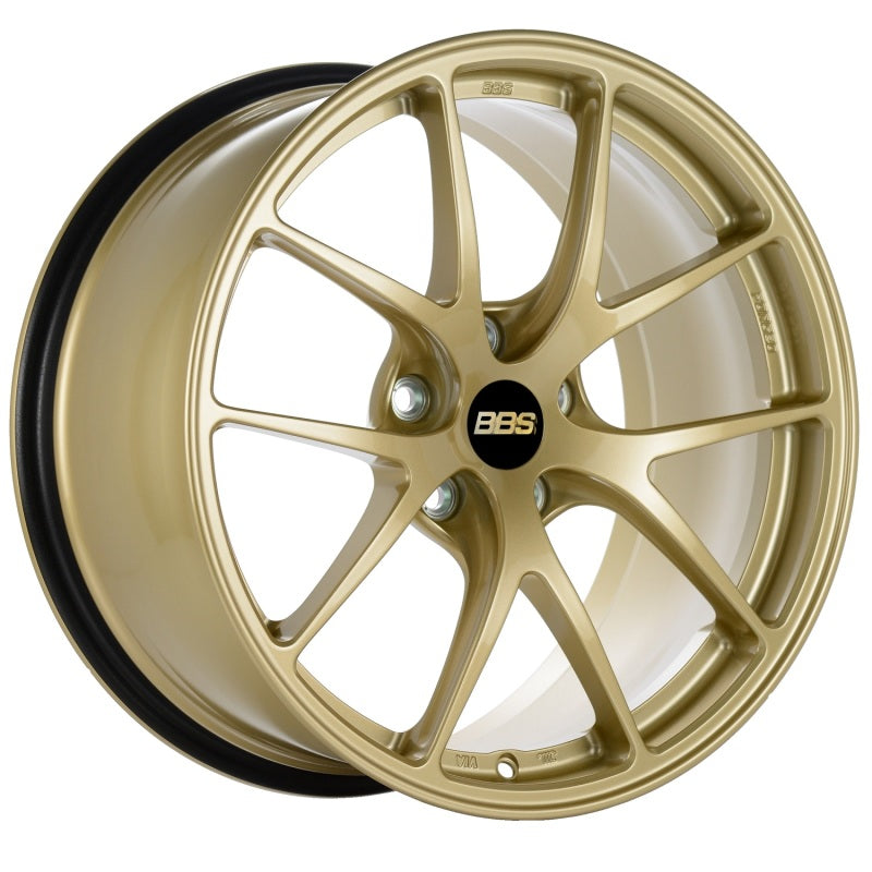 BBS RI-A 18x10.5 5x120 ET37 Gold Wheel -82mm PFS/Clip Required - RIA029GL