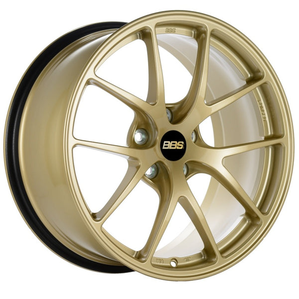 BBS RI-A 18x10.5 5x114.3 ET18 Gold Wheel -82mm PFS/Clip Required - RIA006GL by BBS