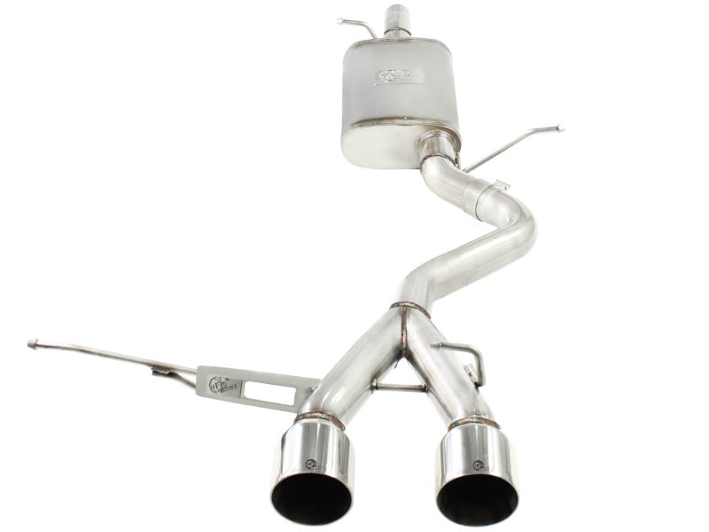 aFe MACHForce XP 2-1/2in SS-304 Cat-Back Exhausts w/ Polished Dual Tips 2008 VW Golf R32 V6-3.2L MKV - 49-36408-P