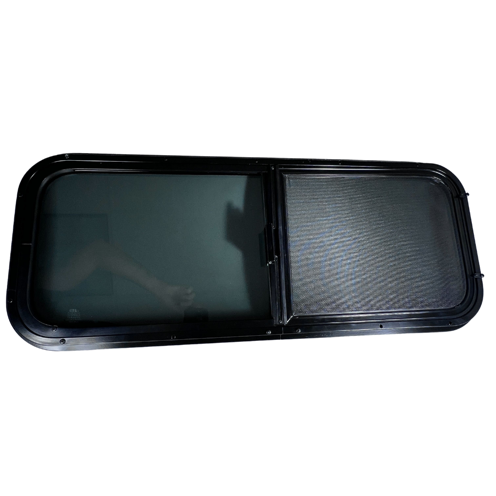 S&B CRL Glass Slider Window w/ Clamp Ring (Driver Side) for Sprinter Van Wideout - 70-2003