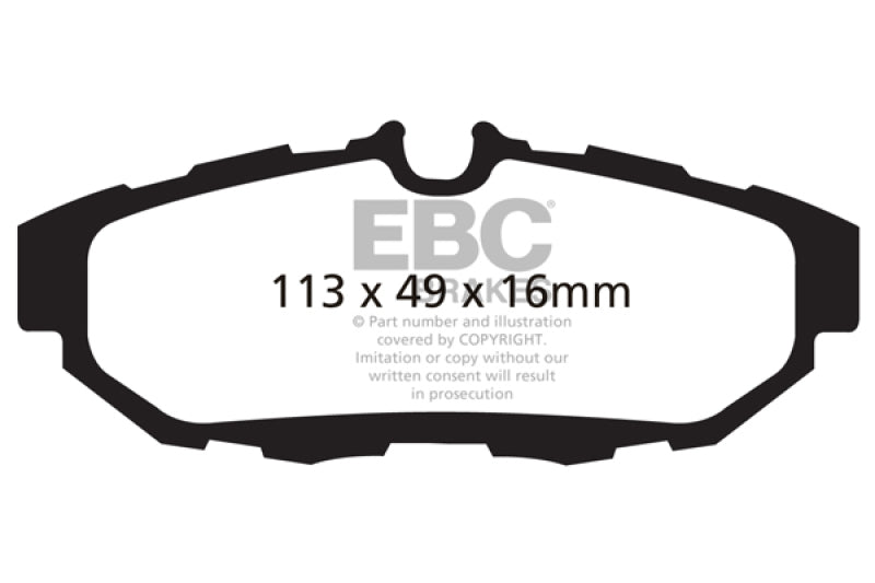 EBC 10-14 Ford Mustang 3.7 Greenstuff Rear Brake Pads - DP21870