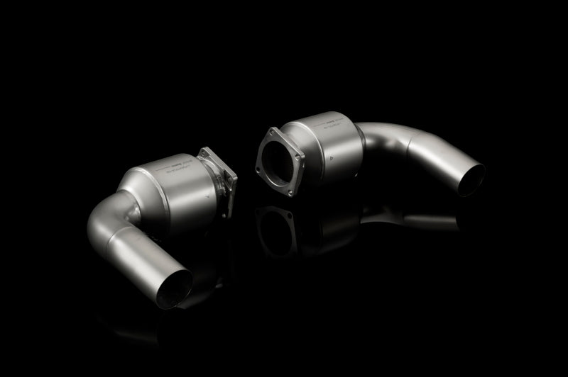 Akrapovic 10-13 Porsche 911 Turbo/Turbo S (997) Link Pipe Set w/ Cat (Titanium) - L-PO997TFLS-100