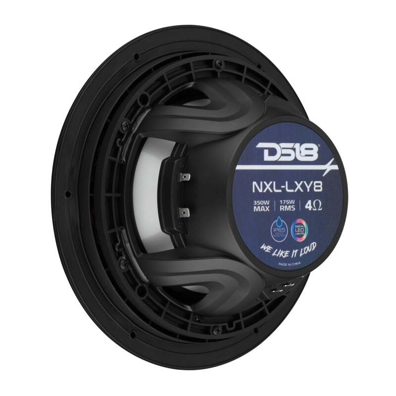 DS18 8in 2-Way 175 Watts RMS 4ohm Digital LED Lights Bullet Tweeter Black - NXL-LXY8/BK - detail view