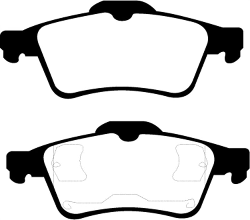 EBC 03-05 Mazda 3 2.0 Ultimax2 Rear Brake Pads - UD973 for 2004-2005 Volvo S40 - front view