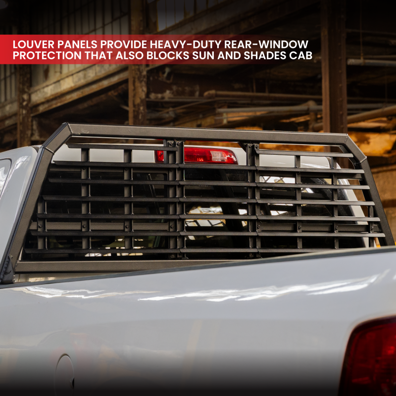 Gen-Y 19+ Dodge Ram 2500/3500 Defender 2 Outer Louver Panel for Headache Rack - Black - GH-29204