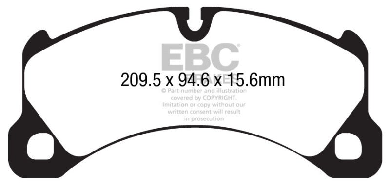 EBC 10+ Porsche Cayenne 3.6 Yellowstuff Front Brake Pads - DP42162R