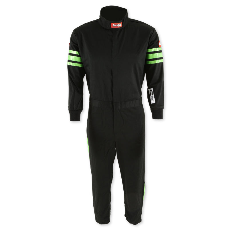 RaceQuip Green Trim SFI-1 JR. Suit - Kids XXS - 1950790RQP