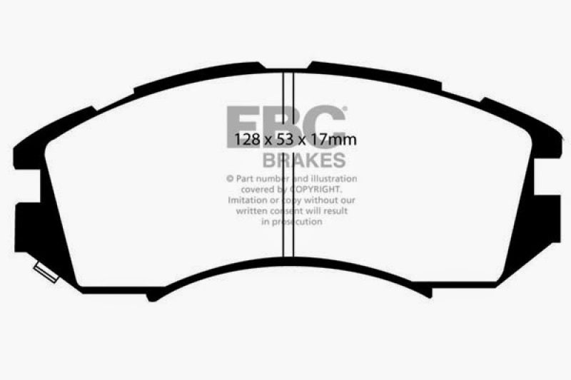 EBC 92-96 Subaru Impreza 1.8 (2WD) (13in Wheels) Yellowstuff Front Brake Pads - DP4819R