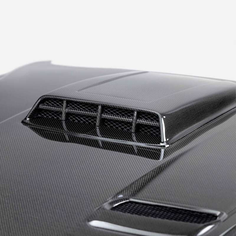 Anderson Composites 21-23 Ford Mustang Mach 1 Type-SK Double-Sided Carbon Fiber Hood - AC-HD21FDMUM1-SK-DS