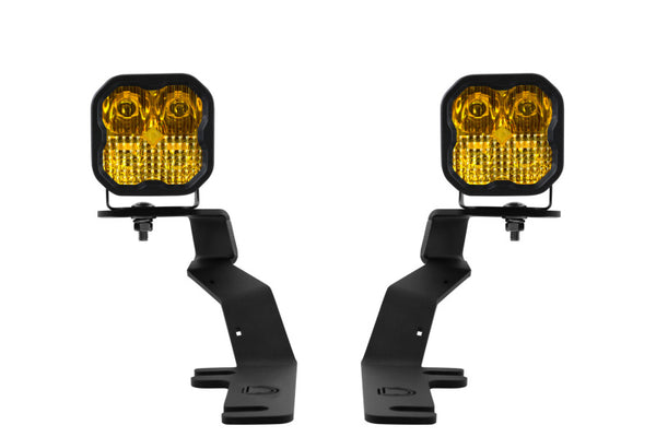 Diode Dynamics 15-20 Ford F-150/Raptor Pro SS3 LED Ditch Light Kit - Yellow Combo - DD6570 for 2015-2020 Ford F 150 - front v