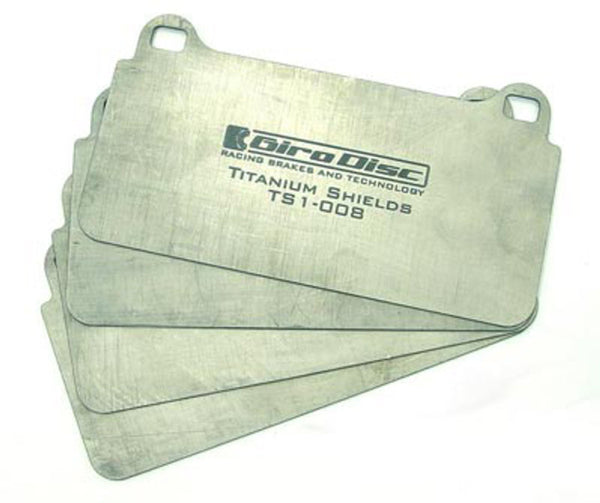 GiroDisc 97-13 Chevrolet Corvette Z51 (C5/C6) Rear Titanium Pad Shields - TS-0732-4 by GiroDisc