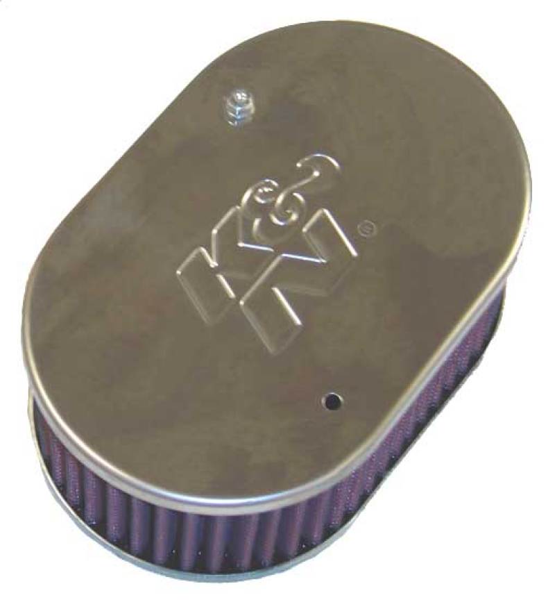 K&N Universal Custom Air Filter - Oval Shape 2in Neck Flange / 5.25in ID / 2.5in Height - Red - 56-9104 for 1979-1980 Alfa Ro