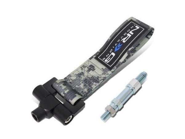 NRG Bolt-In Tow Strap Digital Camo- Audi A4 08+ (5000lb. Limit) - TOW-A4CM2 - front view