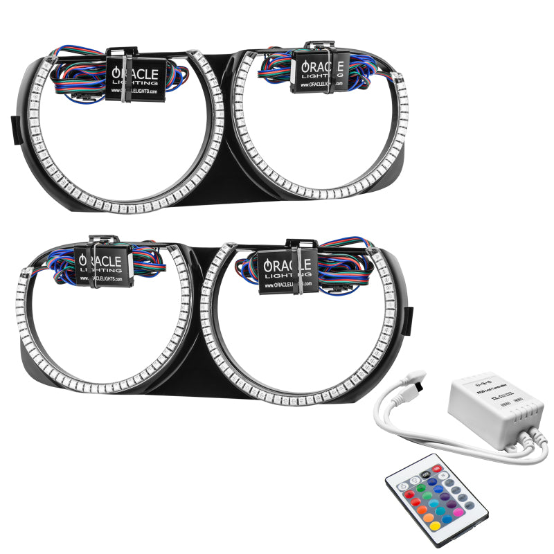 Oracle 15-21 Dodge Challenger Pre-Installed Halo Headlight Bezel - w/ Simple Controller SEE WARRANTY - 7739-504