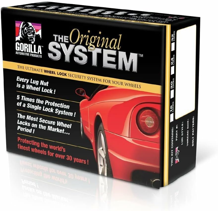 Gorilla Automotive - System Lock 5lug 14-1.50 Acorn Blk - 71643NBC