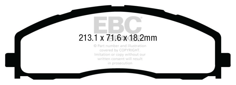 EBC 13+ Ford F250 (inc Super Duty) 6.2 (2WD) Greenstuff Front Brake Pads - DP63015