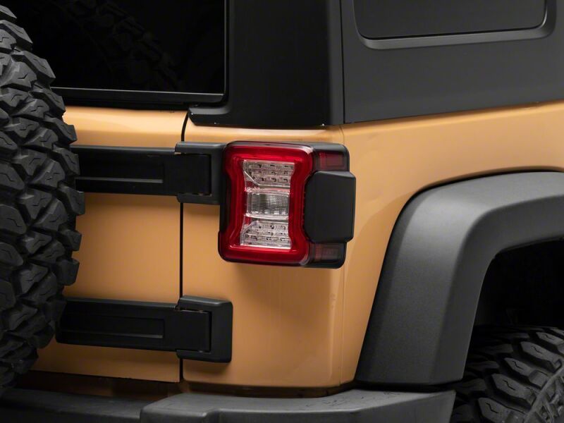 Raxiom 07-18 Jeep Wrangler JK LED Tail Lights- Clear Housing- Clear Lens - J178643 - close-up view 6