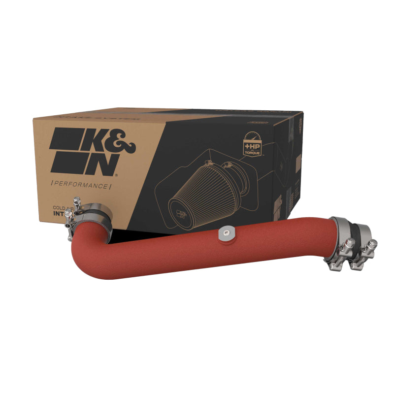 K&amp;N 23-24 Toyota GR Corolla L3 1.6L Charge Pipe Kit - Wrinkle Red - 77-1018TWR