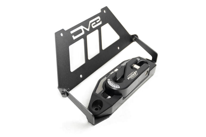 DV8 Offroad Fairlead Mounted Flip-Up License Plate Bracket - LPBM-02