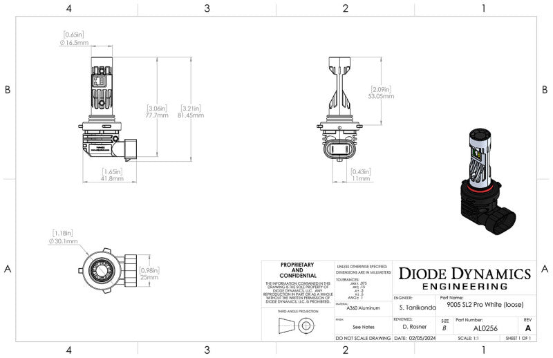 Diode Dynamics 9005/9011/H10 White SL2 Pro LED Bulbs (pair) - DD0481P