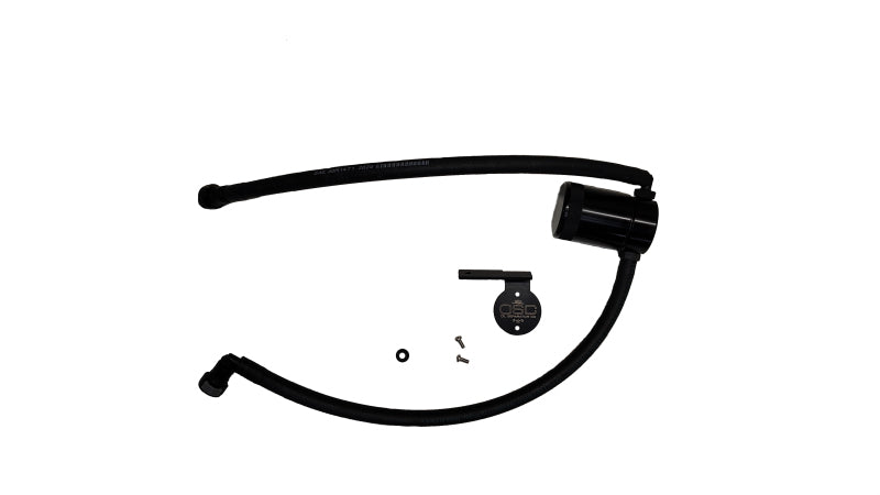 J&L 21-25 Chevy Express/ GMC Savana 6.6L Oil Separator 3.0 Driver Side - Black Anodized - 3128D-B