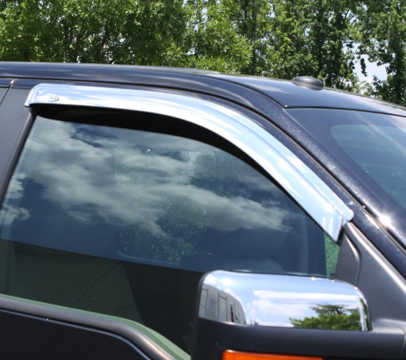 AVS 94-01 Dodge RAM 1500 (Excl. Towing Mirror) Outside Mount Front Window Ventvisor 2pc - Chrome - 682352